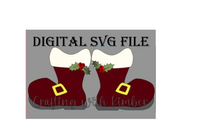 Load image into Gallery viewer, Chunky Wonky Santa Boots and Hat Digital SVG file