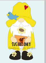 Load image into Gallery viewer, DIGITAL SVG FILE 12 in Spring Gnome Raincoat outfit AND  interchangeable gnome