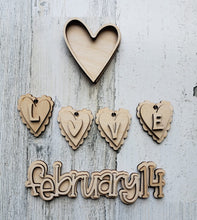 Load image into Gallery viewer, Gnome, I "Heart" You Valentine Tiered Tray Kit