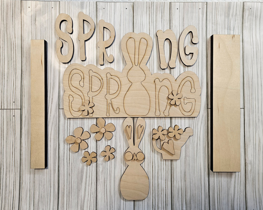 SPRING with Bunny shelf sitter set