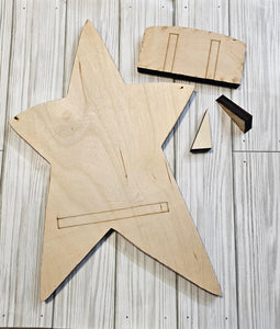 Primitive Star with shelf, wall hanger