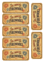Load image into Gallery viewer, All American Fireworks label ** Complimentary File **