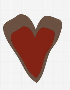 Free *PDF and SVG * file for Wonky Hearts Cardboard cut outs