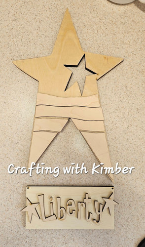 Chunky, Wonky Patriotic Star Yard stake