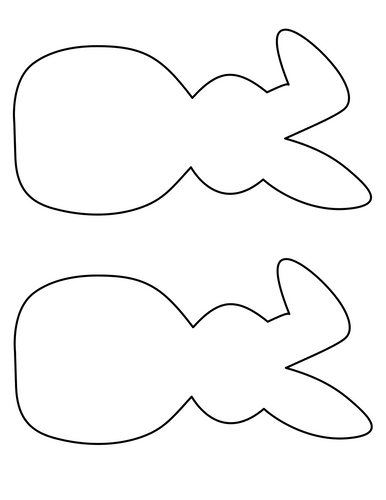 Free Bunny printabe for paper or fabric craft