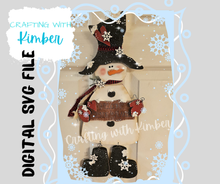 Load image into Gallery viewer, Welcome Friends and Flakes Wonky Snowman with dangly legs **Digital SVG file**