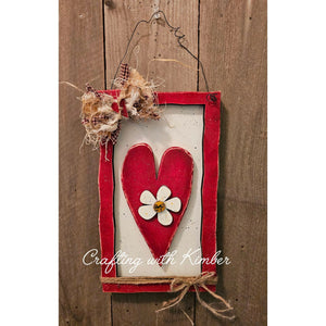 Chunky Wonky Framed Heart and flower