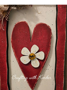 Chunky Wonky Framed Heart and flower