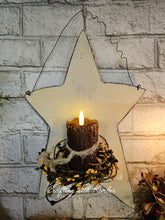 Load image into Gallery viewer, Primitive Star with shelf, wall hanger