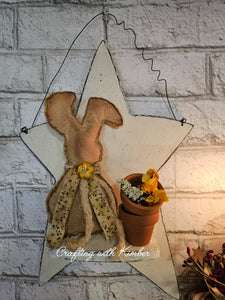 Primitive Star with shelf, wall hanger
