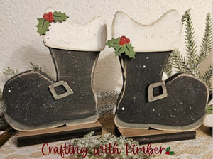 Chunky Wonky Santa Boots and Hat Digital SVG file