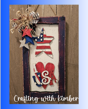 Load image into Gallery viewer, Patriotic &quot;I Love USA&quot;  Porch Hanger- Wonky Style