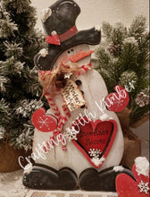 Load image into Gallery viewer, Digital SVG file Standing Snowman Winter Wishes/Snowflake Kisses