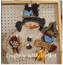 Load image into Gallery viewer, Wonky Snowman with Birdhouse Porch Hanger/Yardstake