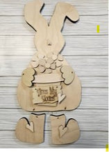Load image into Gallery viewer, Chunky Wonky Bunny porch hanger with Flower Pot