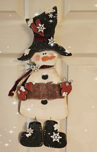 Load image into Gallery viewer, Chunky Wonky Snowman Welcome Friends &amp; Flakes with dangly legs