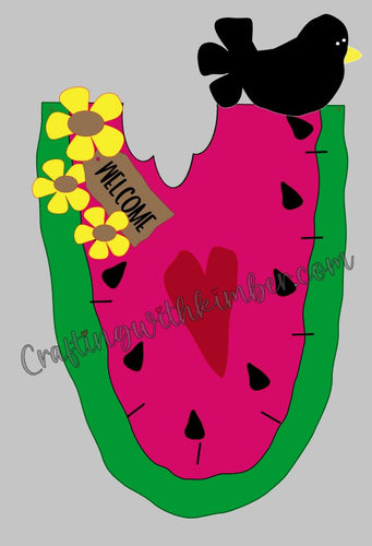 Wonky Watermelon Door Hanger *Digital SVG FILE*