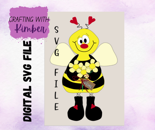 Wonky Winnifred Bee Digital SVG file