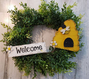 Beehive Welcome wreath attachment kit