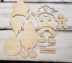 20" Gingerbread Interchangeable Gnome Digital SVG file