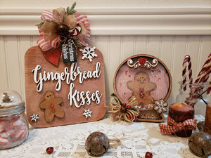 Small Gingerbread Kisses Cutting board digital SVG file