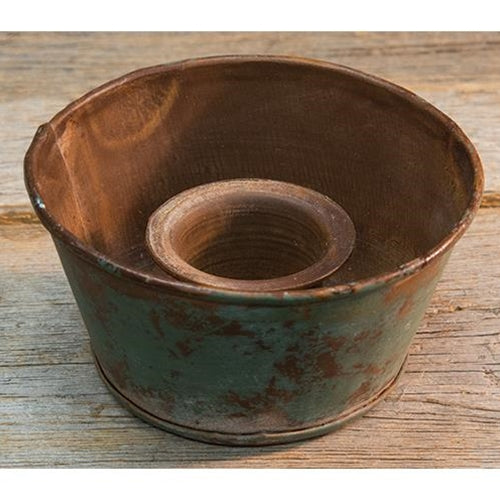 Taper Candle Cup, Rusty Green