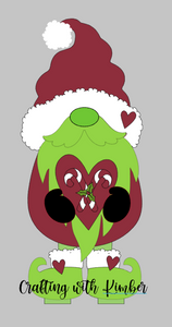 12" Grinch Gnome for interchangeable gnome Digital SVG File