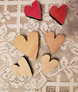 Chunky "Wonky" Heart Scatter s/4