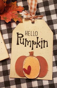 Hello Pumpkin tag and sign kit