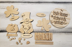 St. Patrick's Day/Leprechaun Gnome tiered tray Digital SVG file *with bonus shaker add on
