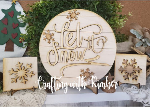 Let it Snow Mantle/Shelf sitter kit