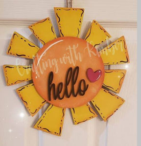 Hello Sunshine Door Hanger or wreath attachment kits