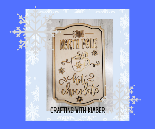 North Pole Hot Cocoa sign kit