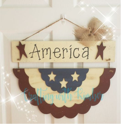 Patriotic Bunting Door Hanger Kit