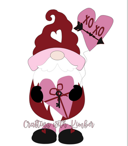 12" Valentine outfit for Interchangeable gnome Digital SVG File