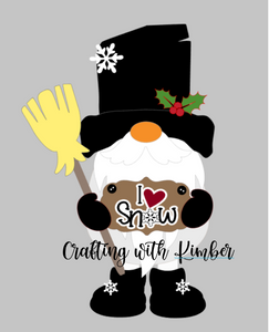 20" Snowman outfit for interchangeable gnome Digital SVG file